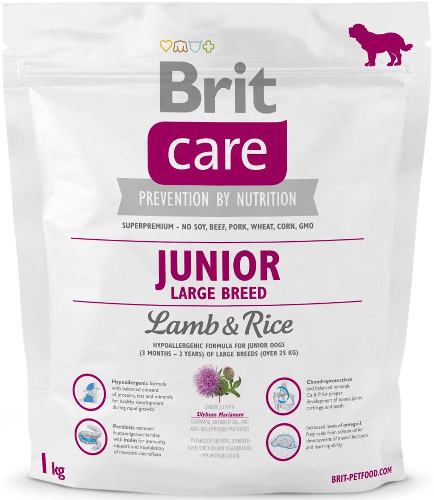 Brit Care Junior Large Breed корм для щенков крупных пород с ягненком и рисом 1 кг